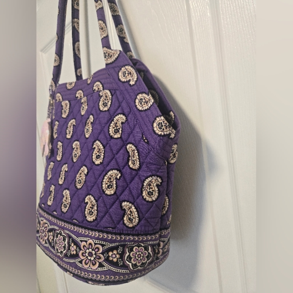 Vera Bradley Purple Paisley Tote Bag - Picture 2 of 10